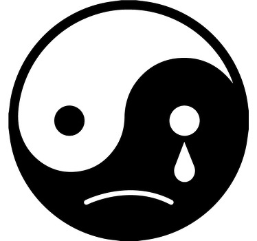 Camiseta original Yin yang triste - TenVinilo