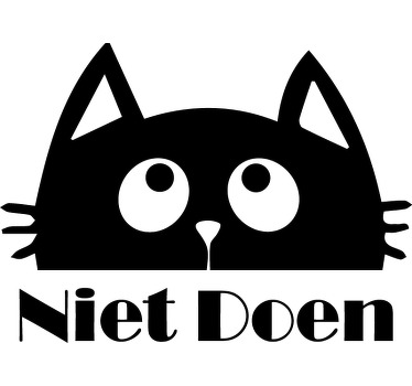T-shirt katten niet doen tekst - TenStickers