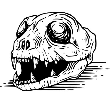 T-shirt met katten schedel - TenStickers