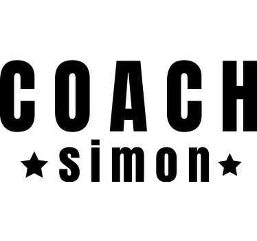 Gepersonaliseerde naam t-shirt voor coach - TenStickers