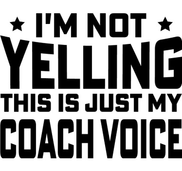 T-shirt schreeuwende coach - TenStickers