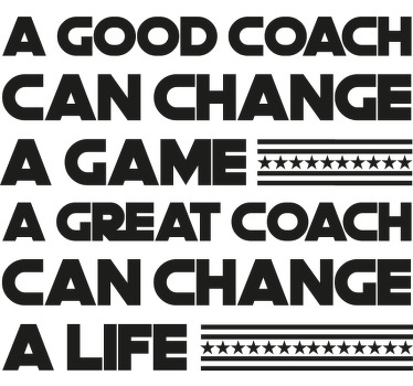 t-shirt coach geweldige tekst - TenStickers