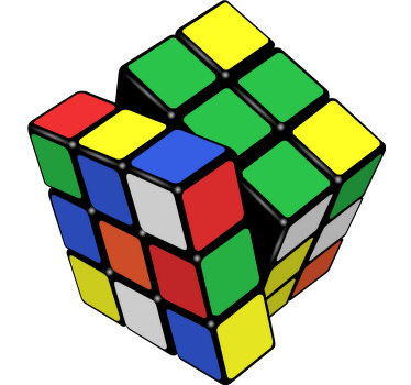T-shirt met een rubiks cube - TenStickers