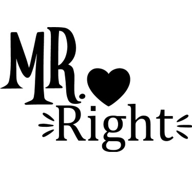 Mrs Right couple t shirts - TenStickers