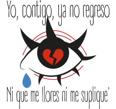 camiseta para mujer contigo no regreso - TenVinilo