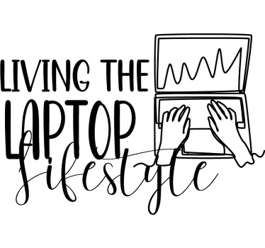 Laptop Life  t-shirt print - TenStickers
