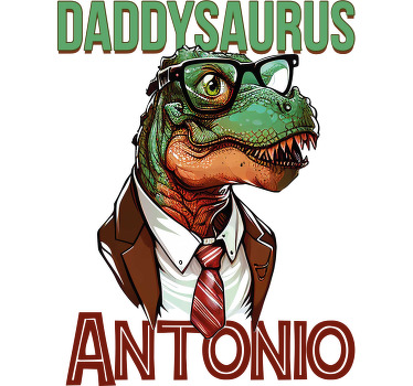 T Shirt Vatertag Daddysaurus mit Namen - TenStickers
