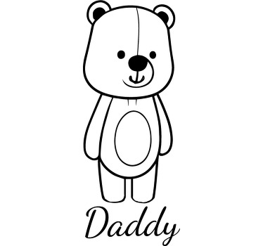 Koszulka na dzień ojca Tatuś niedźwiedź - TenStickers