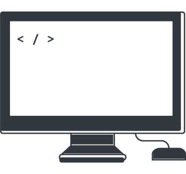 T-shirt simples laptop code - TenStickers