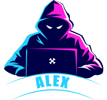T-Shirts mit Namen Hacker - TenStickers