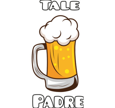 Maglietta per papà e figlio con birra e biberon - TenStickers