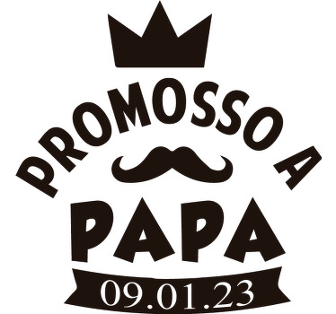 Maglietta per neo papà e data personalizzabile - TenStickers