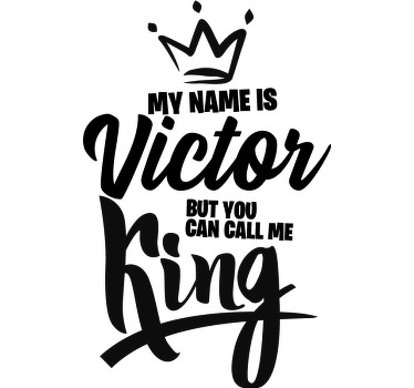 T-Shirt personalisierter Name - Call me King  - TenStickers