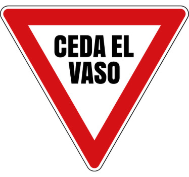 Camiseta original ceda el vaso - TenVinilo