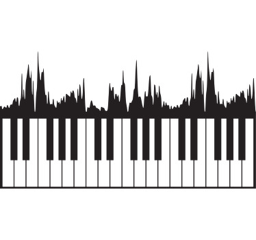 keyboard and soundwave custom t-shirt - TenStickers