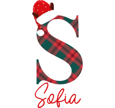 Weihnachtspullover Initiale mit Namen - TenStickers