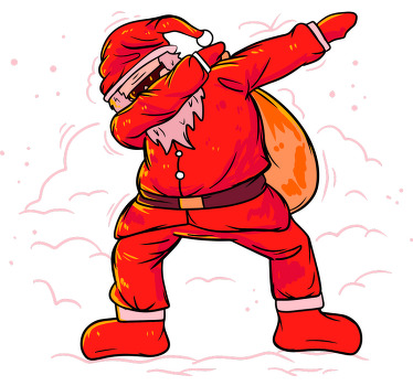 Santa Claus dabbe jule t-skjorte - Tenstickers