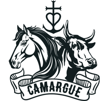 T-shirts cheval et taureau Camargue - TenStickers