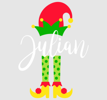 Weihnachtspullover Elfendesign mit Namen - TenStickers