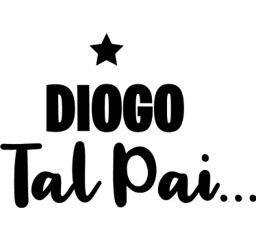 T-shirt com nomes tal pai tal filho - TenStickers