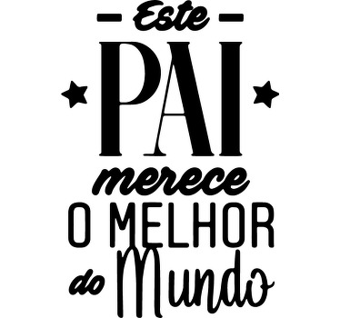 T-shirt pai e filho frase o melhor pai do mundo - TenStickers