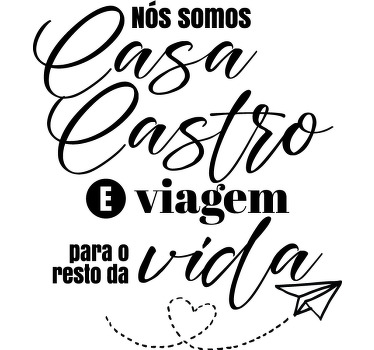 T-shirt de casais viagem para o resto da vida - TenStickers