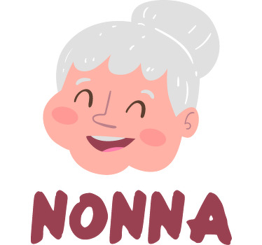 Maglie disegnando nonna e nipote - TenStickers