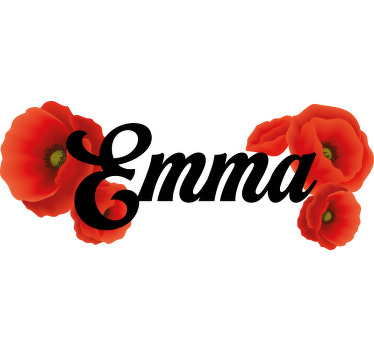 T-Shirts mit Namen mohnblumen - TenStickers