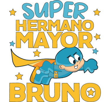 Camisetas con nombre súper hermano - TenVinilo