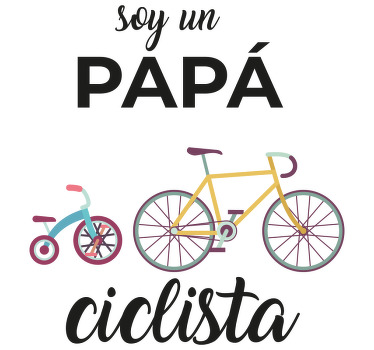 Camiseta padre e hijo soy un papá ciclista - TenVinilo