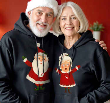 Mr. Og mrs. Claus par t-skjorte - Tenstickers