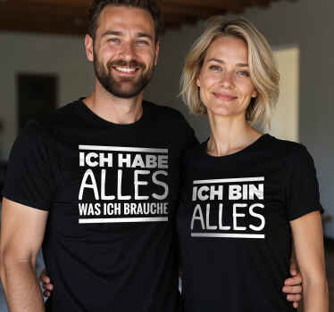 Pärchen T Shirts ich bin alles - TenStickers