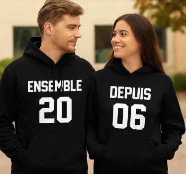Sweatshirt couple ensemble depuis - TenStickers