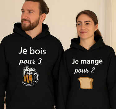 Sweat je bois et je mange - TenStickers
