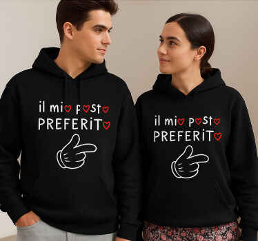 Felpa coppia il mio posto preferito - TenStickers