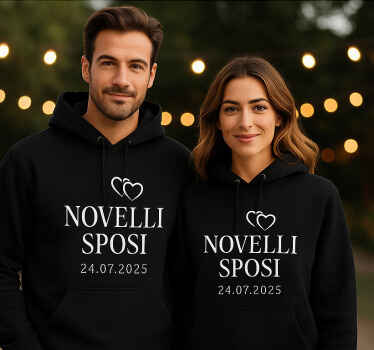 Felpa appena sposati in italiano - TenStickers