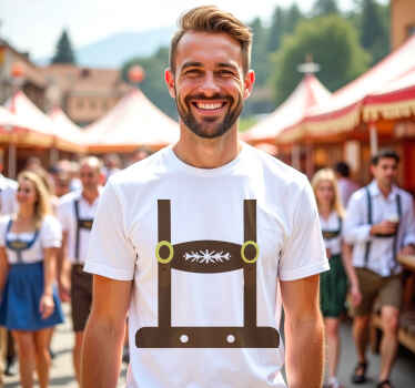Original T Shirt lederhosen - TenStickers