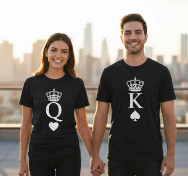 Tricouri cuplu rege și regină pentru îndrăgostiți - TenStickers