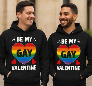 Párové trička lgbt buď můj gay valentýn - TenStickers