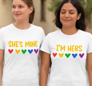 Párové trička lgbt ona je má - TenStickers