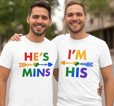 Lgbt he's mine couple t-shirt - TenStickers