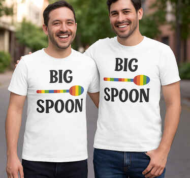 Pärchen t shirts lgbt großer löffel - TenStickers