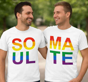 Lgbt soulmate couple t-shirt - TenStickers