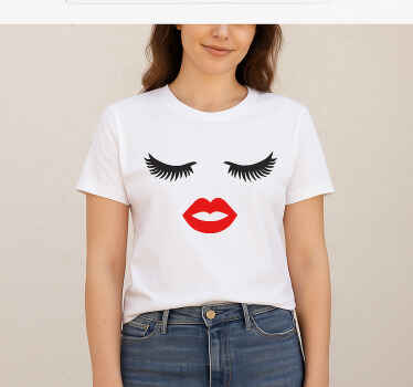 Magliette madre e figlia ciglia e labbra - TenStickers