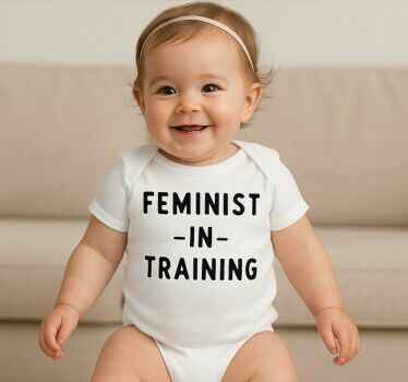Baby t-shirt feminist in opleiding - TenStickers
