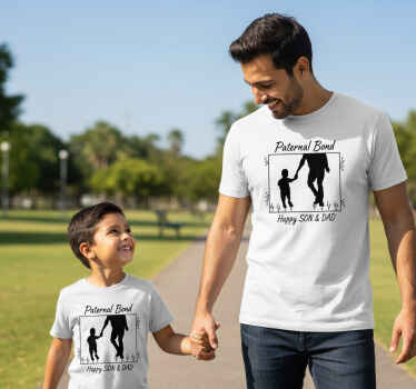 Father and son t-shirt paternal connection tee - TenStickers