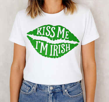 Kiss me i'm irish shirt st patrick's day green kisses - TenStickers