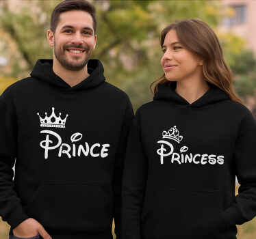 Camisetas parejas príncipe y princesa - TenVinilo