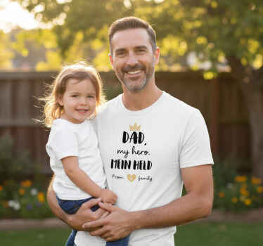 Vatertag t shirt mein held papa - TenStickers