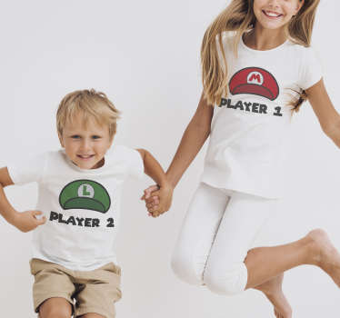 Player one and player two kinds t-shirt - TenStickers